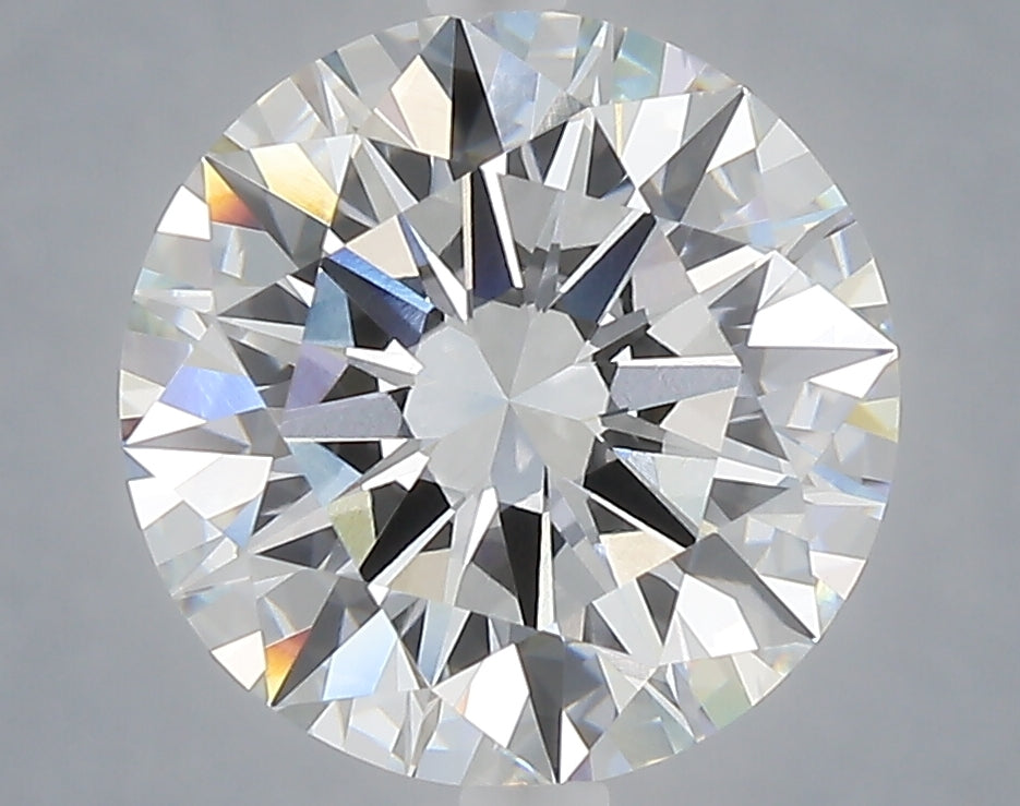 4.09 carat round lab grown diamond E color VVS2 clarity