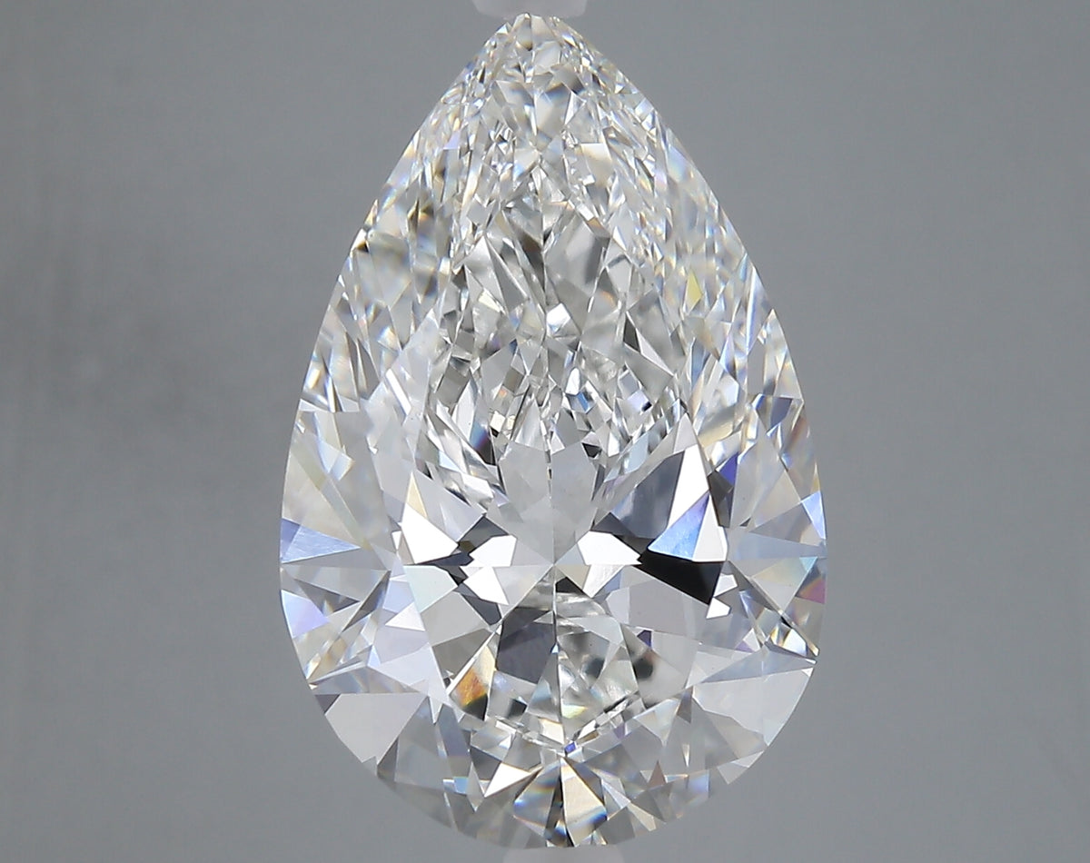 8.04 carat pear lab grown diamond F color VVS2 clarity