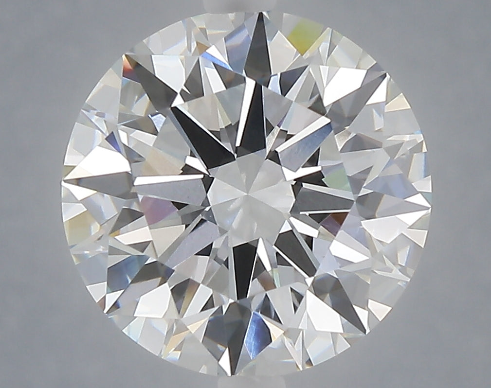 5.08 carat round lab grown diamond F color VVS2 clarity