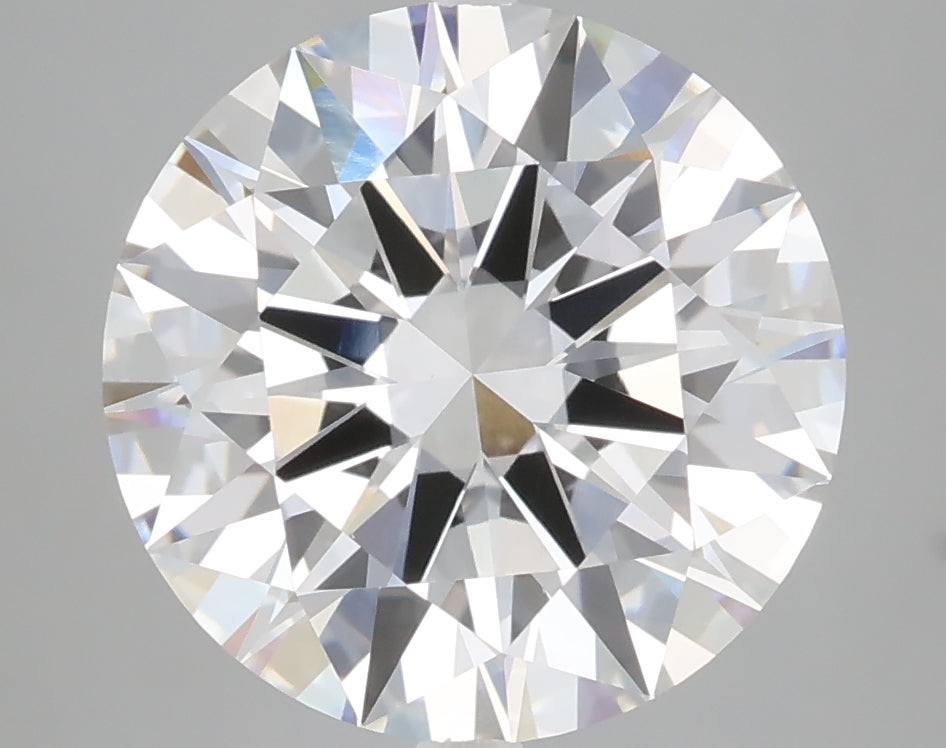 5.02 carat round lab grown diamond F color VVS2 clarity