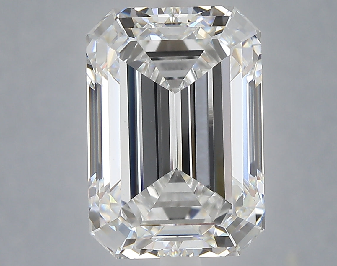 6.08 carat emerald lab grown diamond E color VS1 clarity