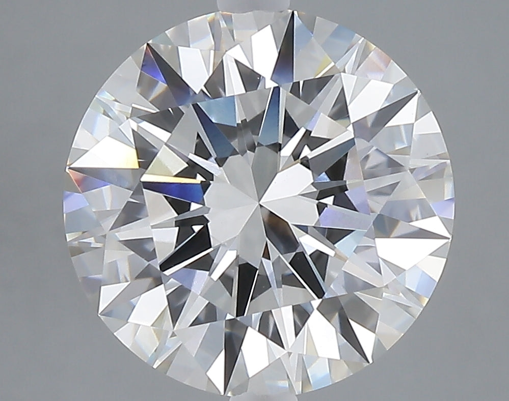 5.02 carat round lab grown diamond F color VVS2 clarity