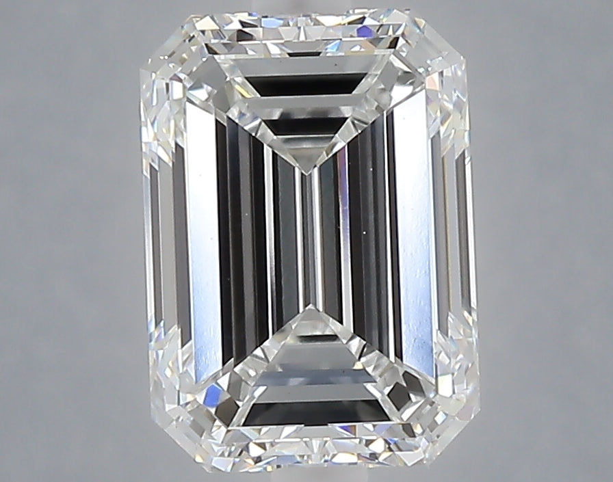 3.01 carat emerald lab grown diamond F color VVS2 clarity