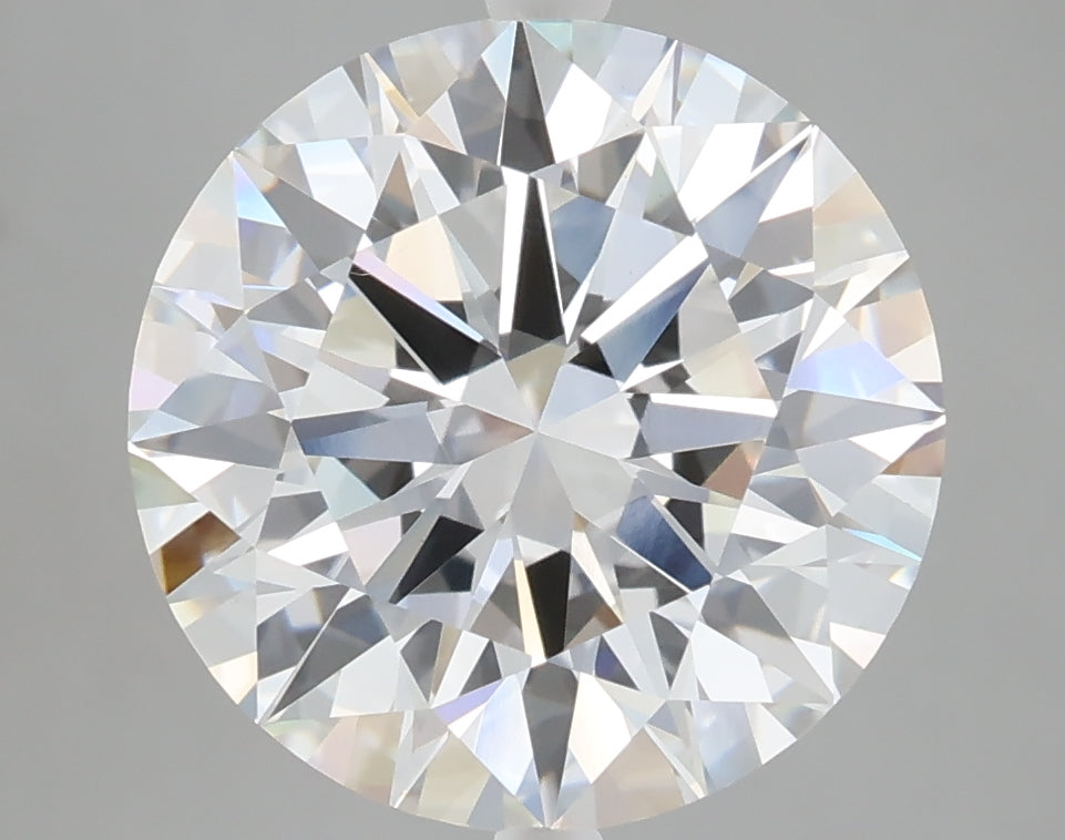 5.05 carat round lab grown diamond F color VVS2 clarity