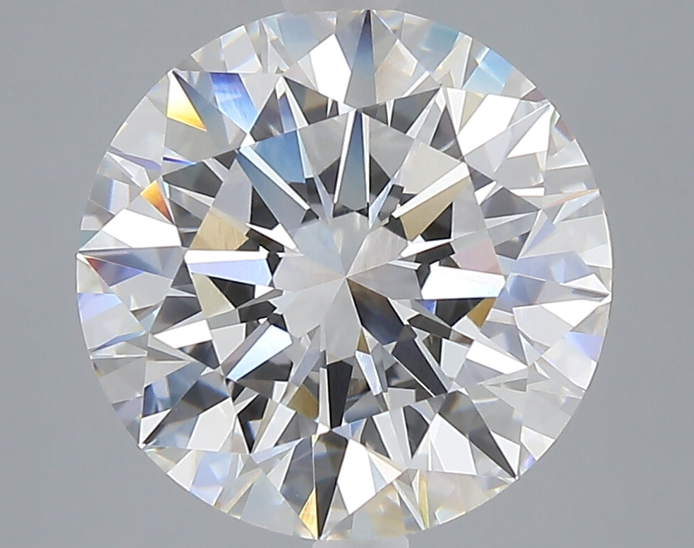 5.06 carat round lab grown diamond F color VVS2 clarity