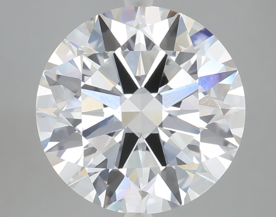 5.01 carat round lab grown diamond F color VVS2 clarity