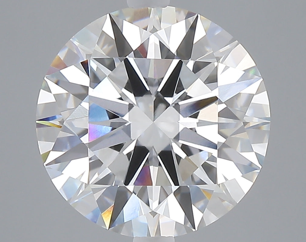 5.02 carat round lab grown diamond F color VVS2 clarity
