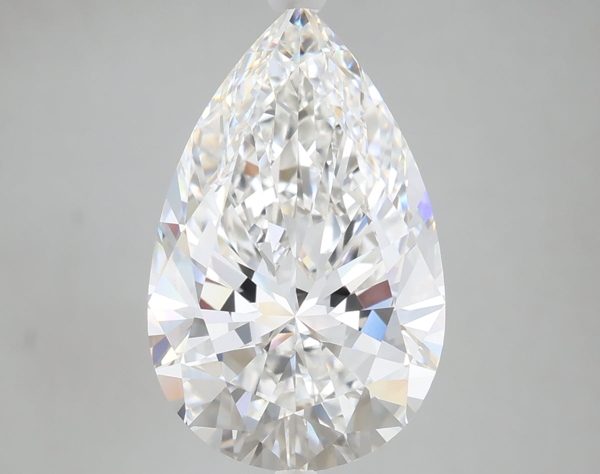 6.04 carat pear lab grown diamond F color VVS2 clarity