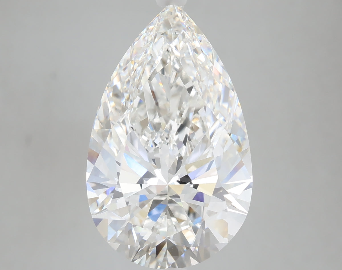 7.10 carat pear lab grown diamond F color VVS2 clarity