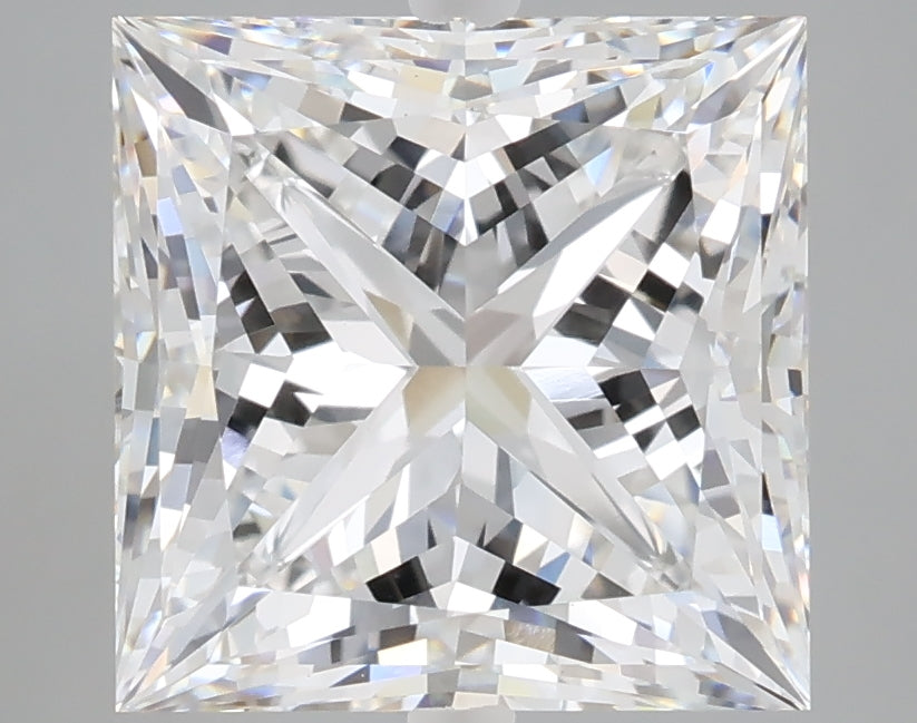 5.08 carat princess lab grown diamond F color VS1 clarity