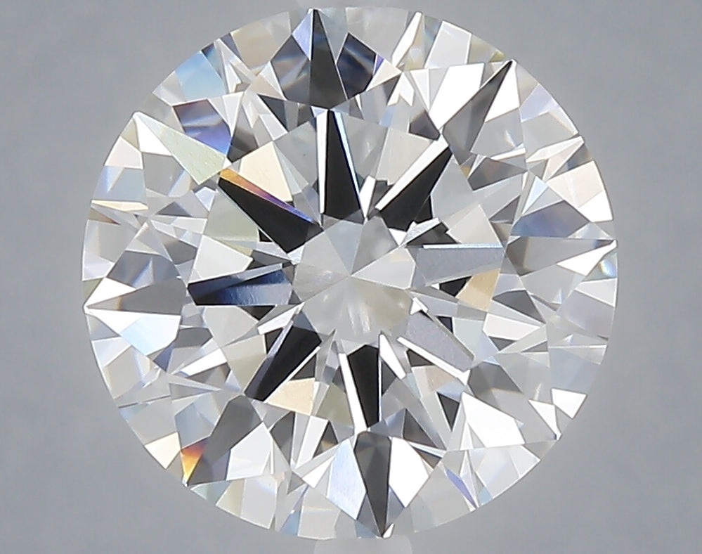5.02 carat round lab grown diamond F color VVS2 clarity