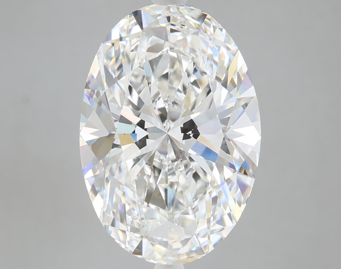 5.01 carat oval lab grown diamond F color VS1 clarity