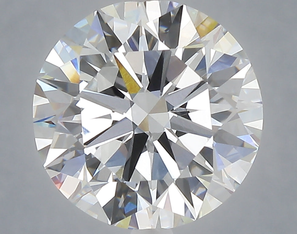 5.02 carat round lab grown diamond F color VVS2 clarity