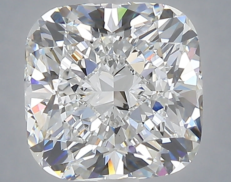 3.09 carat cushion lab grown diamond D color VVS2 clarity