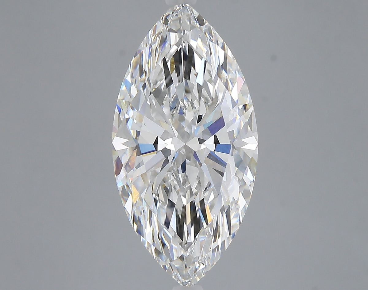 6.07 carat marquise lab grown diamond E color VVS2 clarity