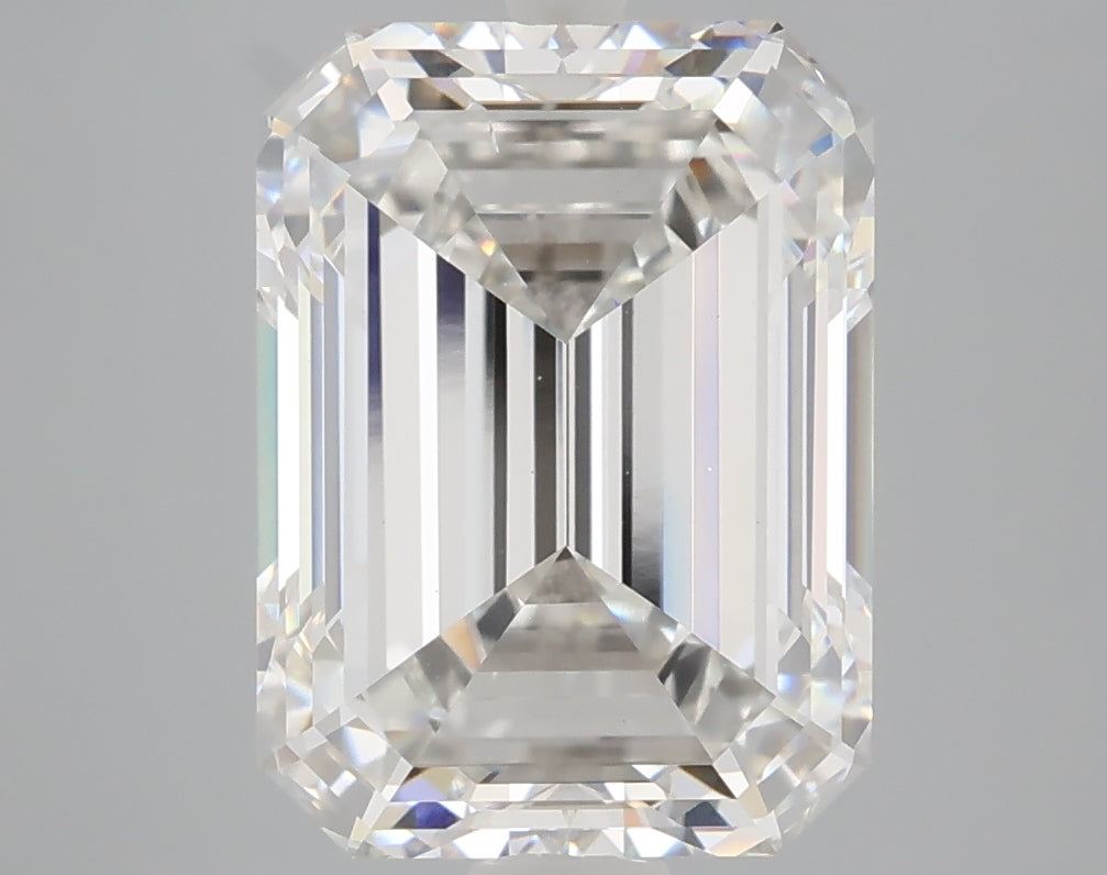5.06 carat emerald lab grown diamond F color VS1 clarity