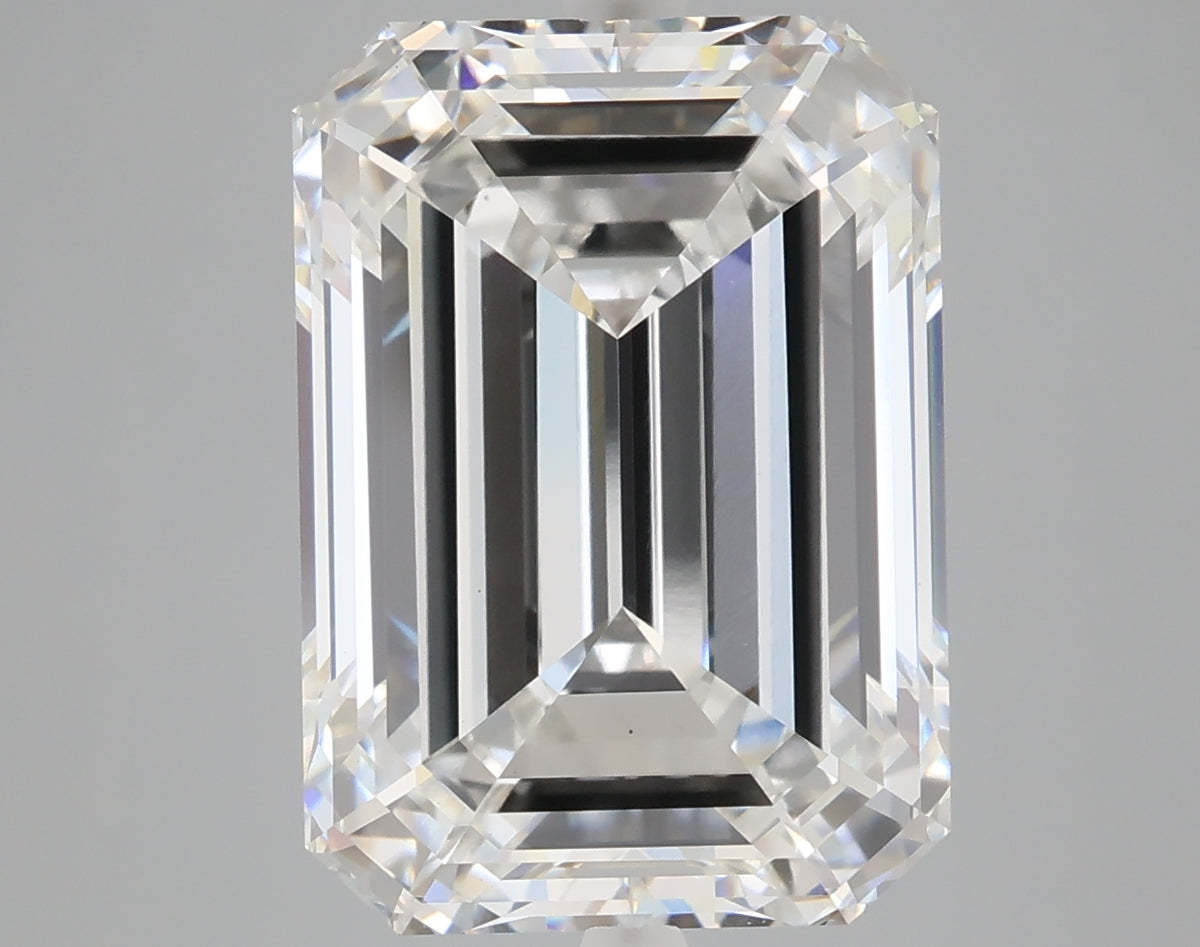 9.09 carat emerald lab grown diamond F color VVS2 clarity