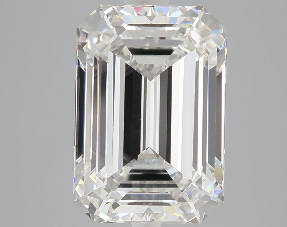 4.09 carat emerald lab grown diamond F color VS1 clarity