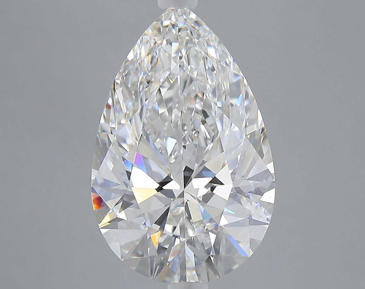 5.06 carat pear lab grown diamond F color VVS2 clarity