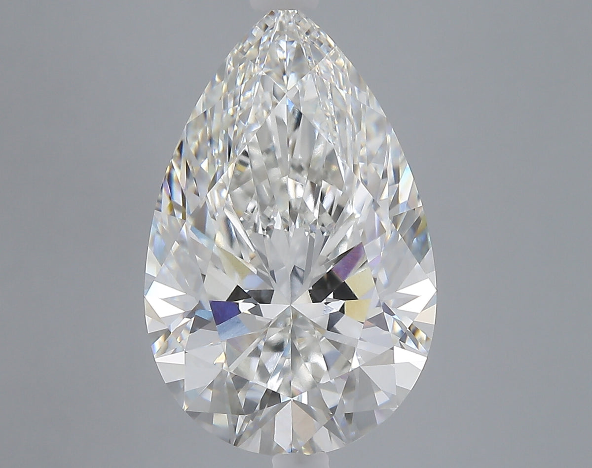 7.23 carat pear lab grown diamond F color VVS2 clarity
