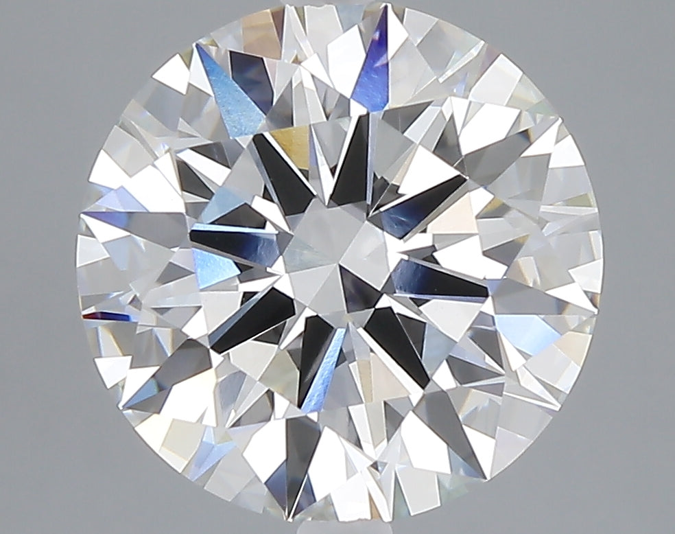 5.08 carat round lab grown diamond F color VVS2 clarity