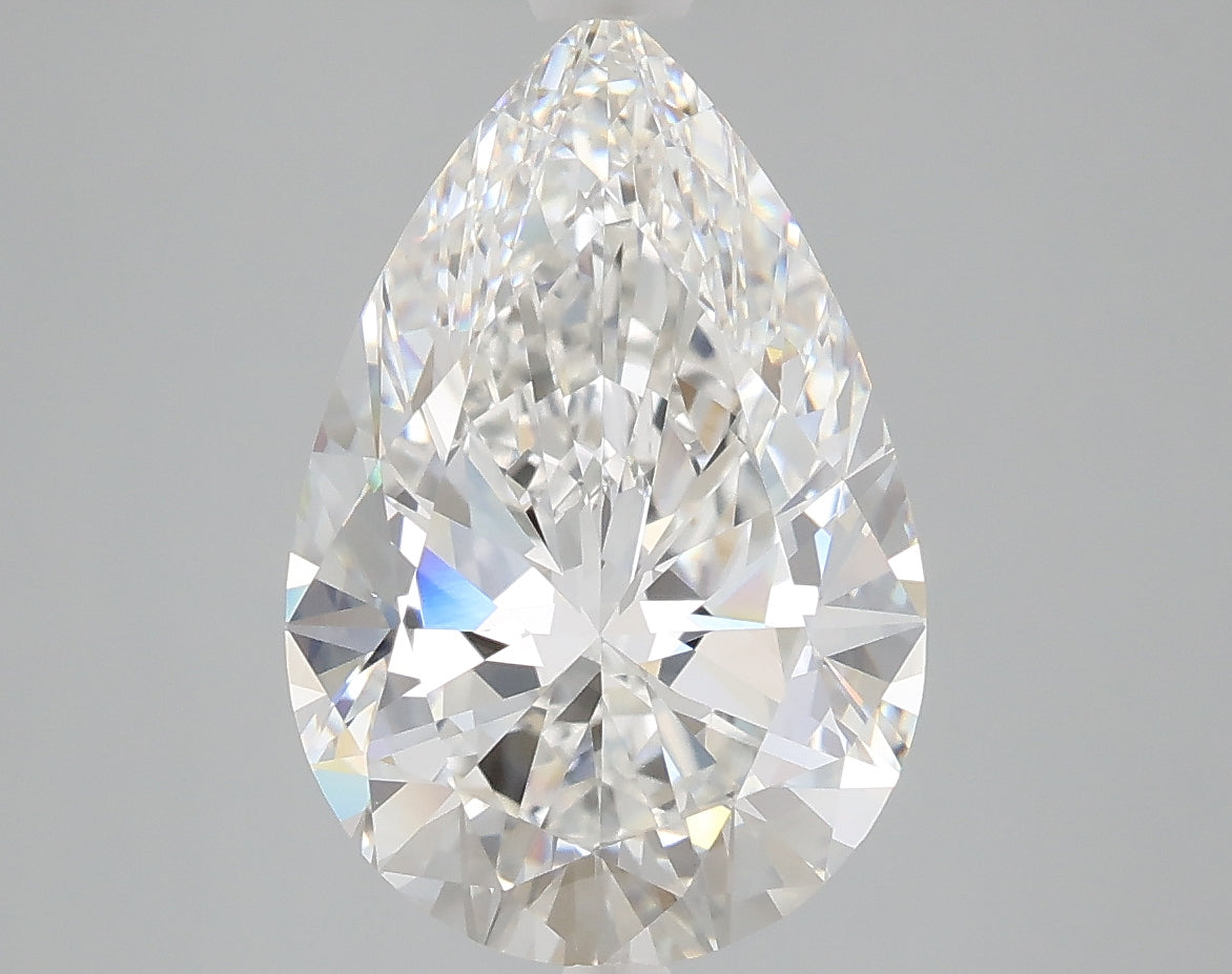 4.08 carat pear lab grown diamond E color VVS2 clarity