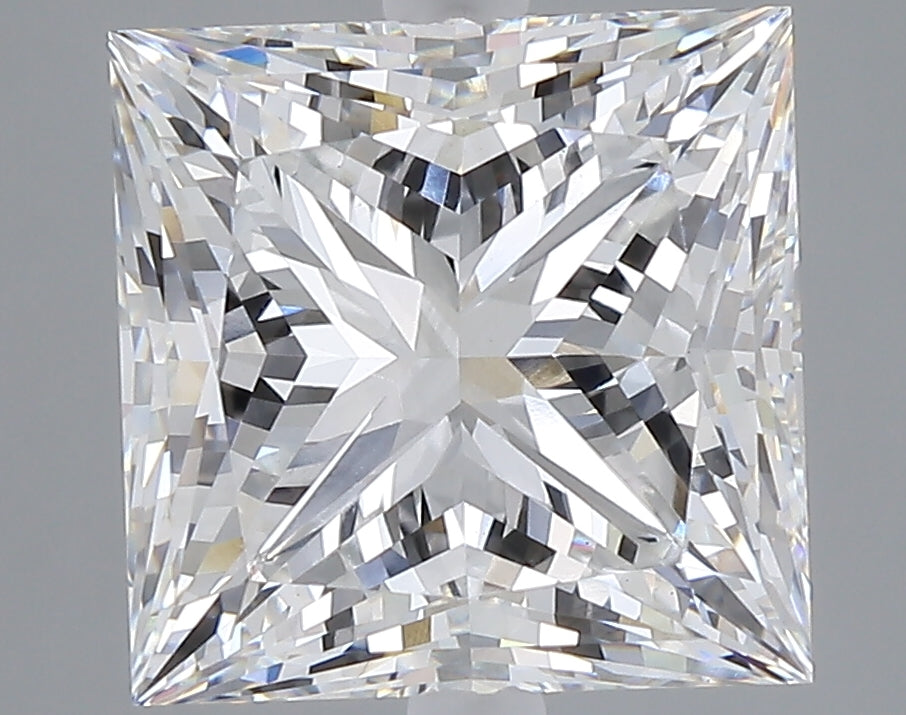 6.08 carat princess lab grown diamond E color VVS2 clarity