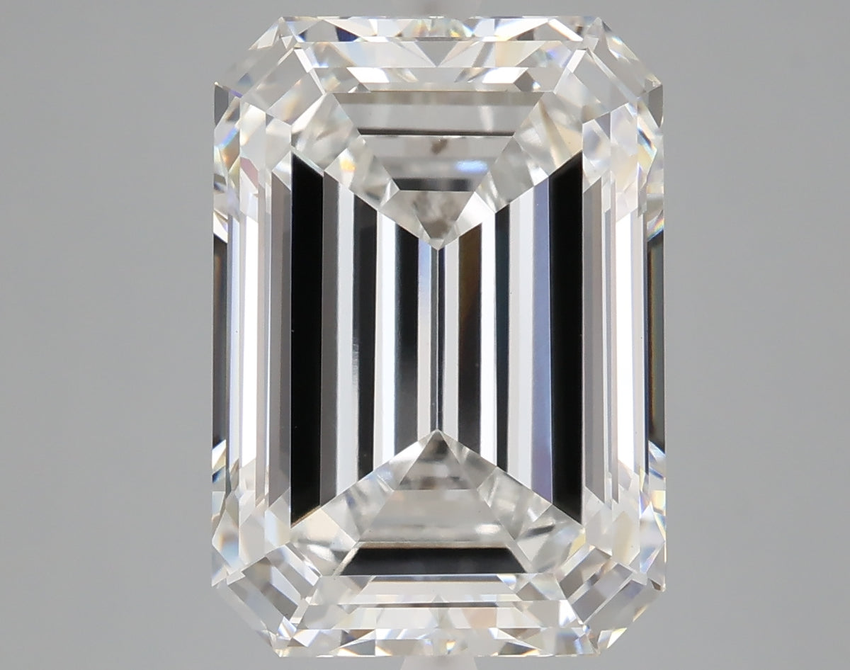 9.06 carat emerald lab grown diamond F color VS1 clarity