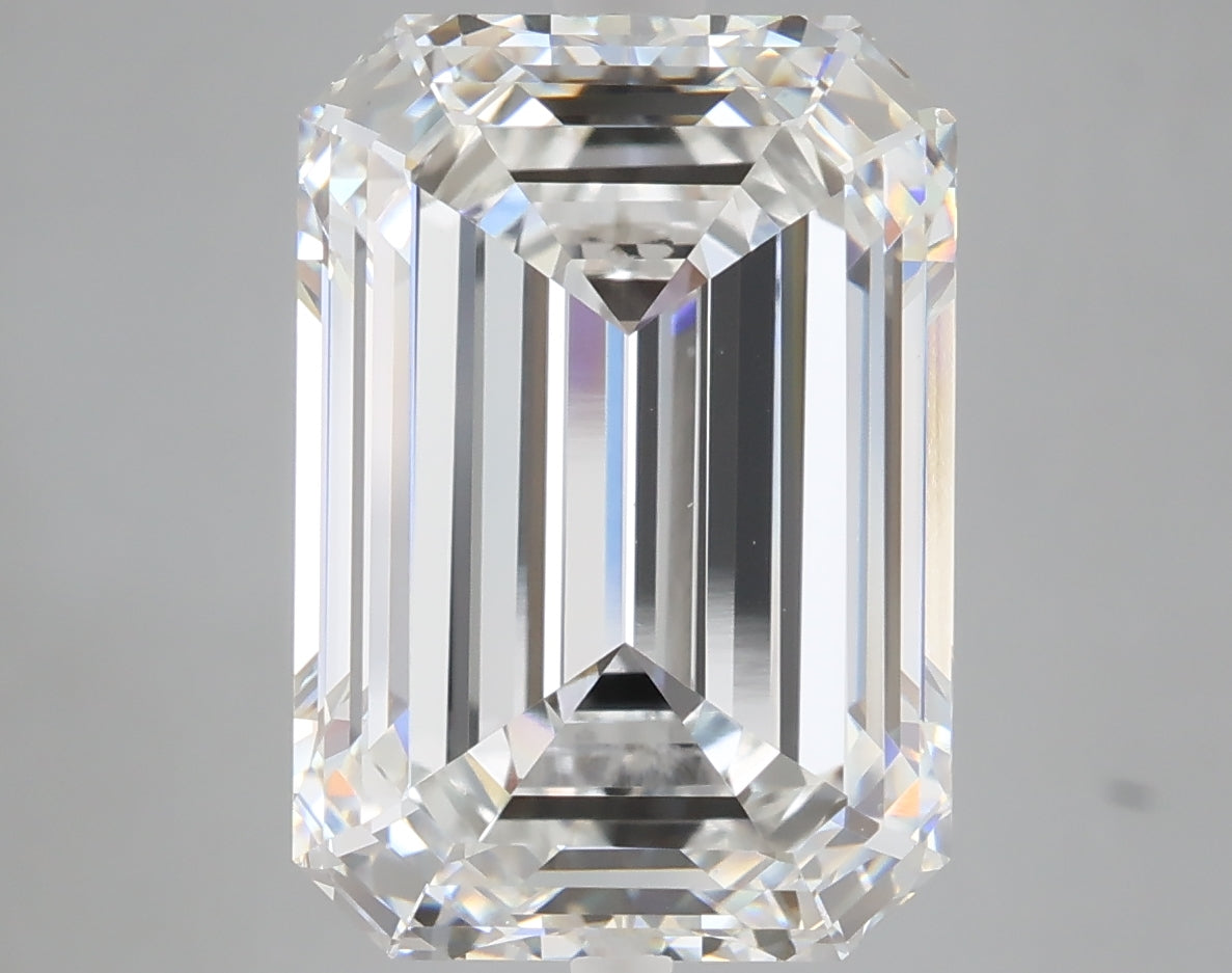 8.08 carat emerald lab grown diamond E color VS1 clarity