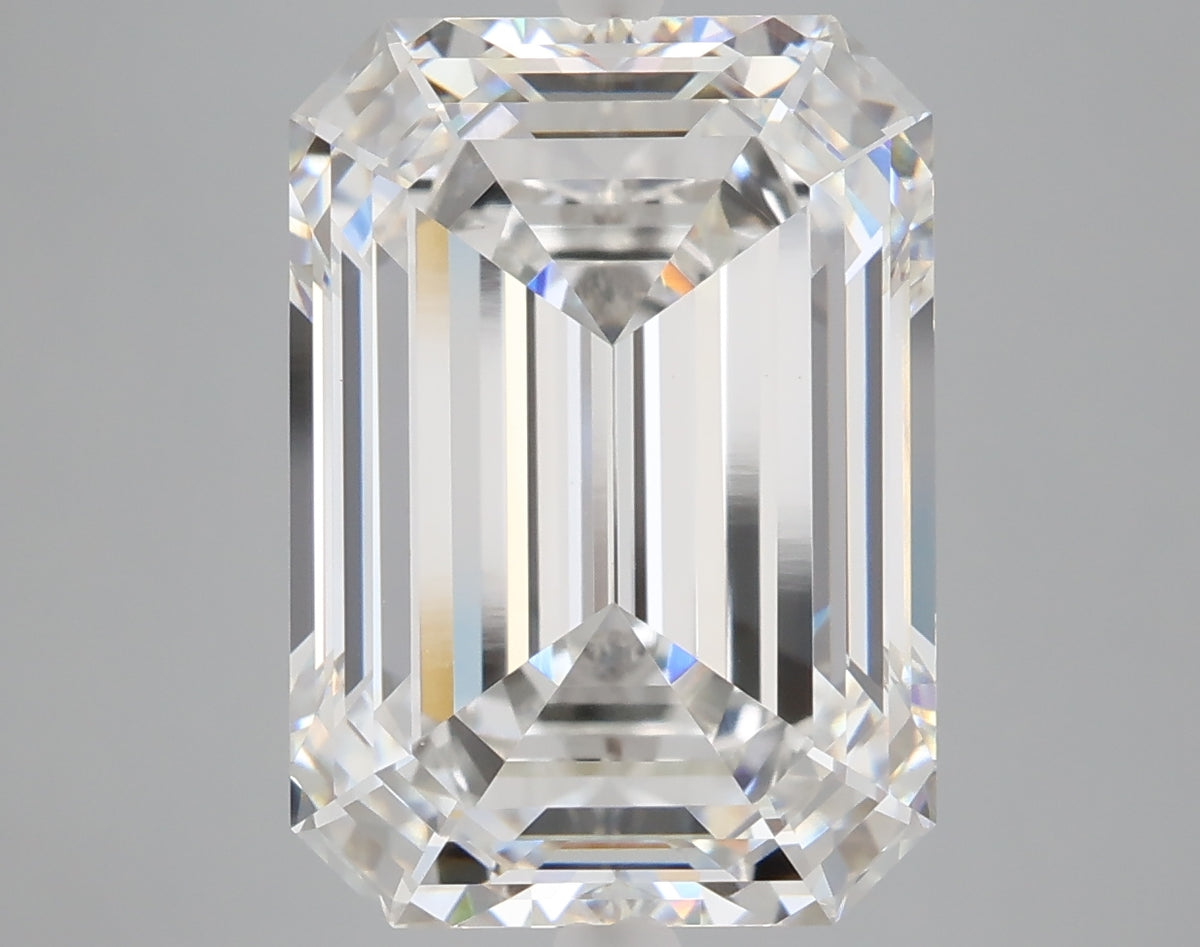 9.08 carat emerald lab grown diamond E color VVS2 clarity