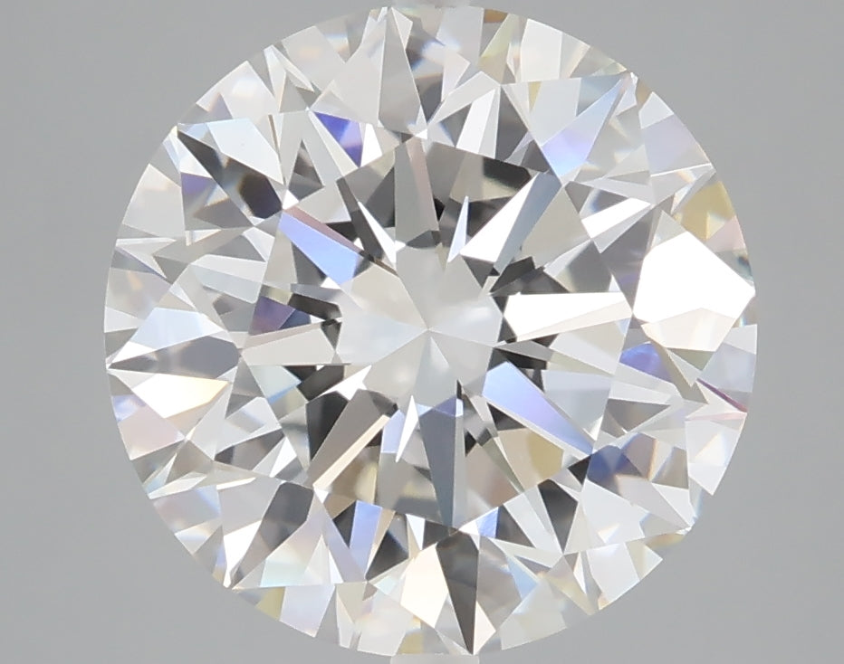 5.05 carat round lab grown diamond F color VVS2 clarity