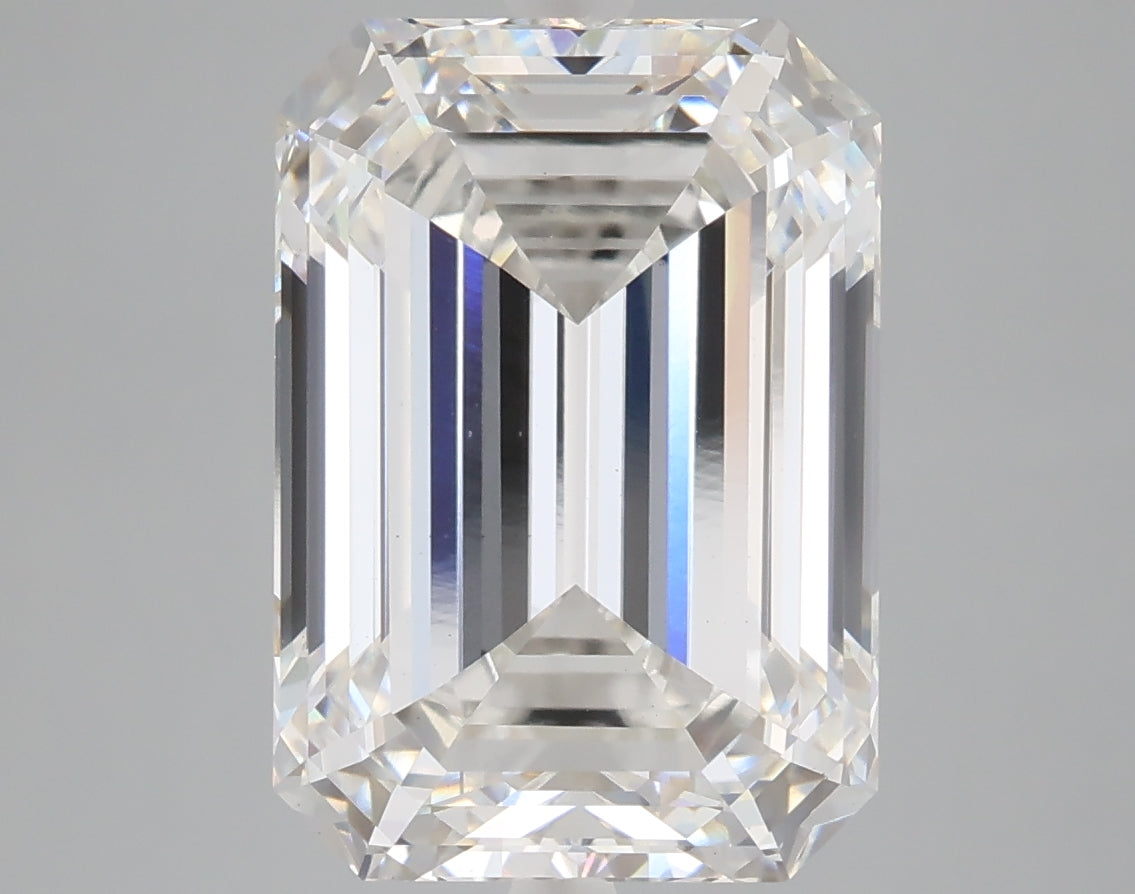 7.02 carat emerald lab grown diamond F color VS1 clarity