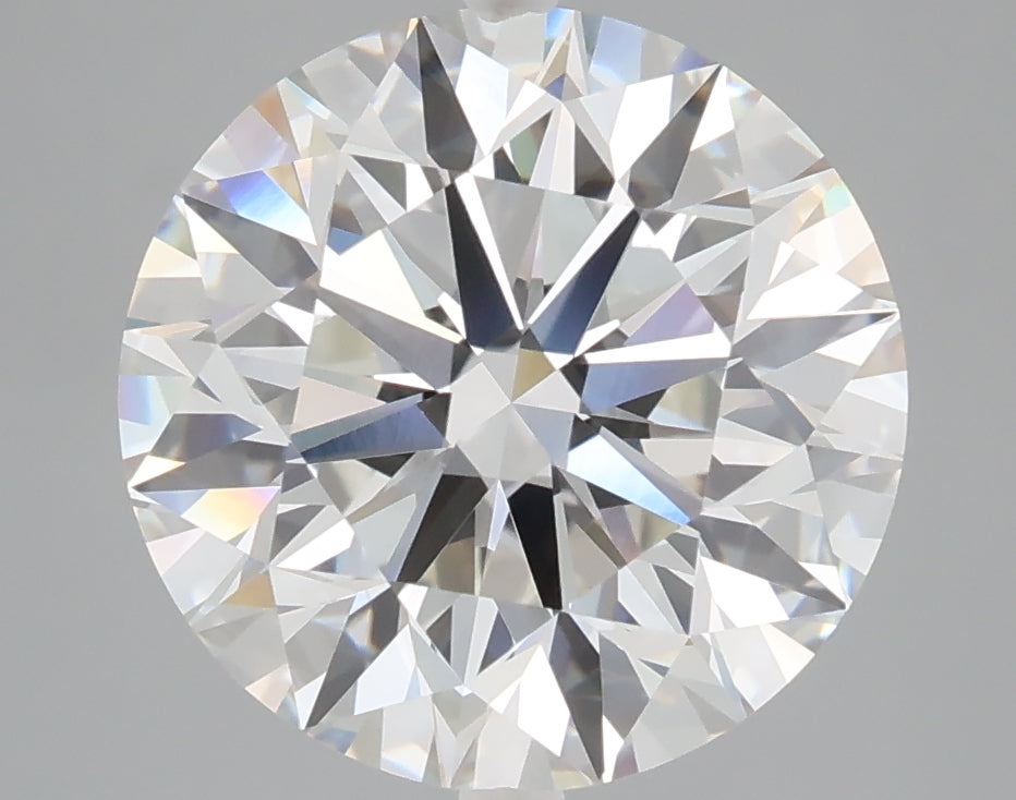 5.07 carat round lab grown diamond F color VVS2 clarity