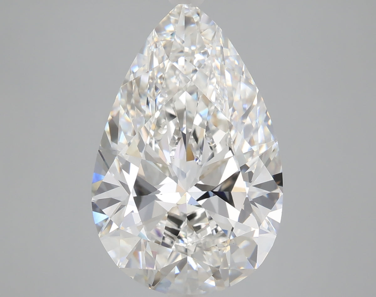 5.81 carat pear lab grown diamond F color VS1 clarity