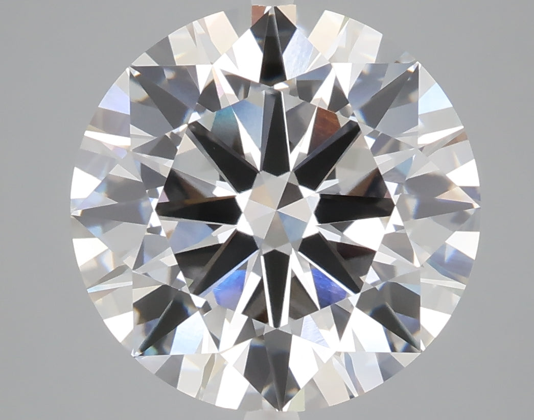 6.56 carat round lab grown diamond F color VVS2 clarity