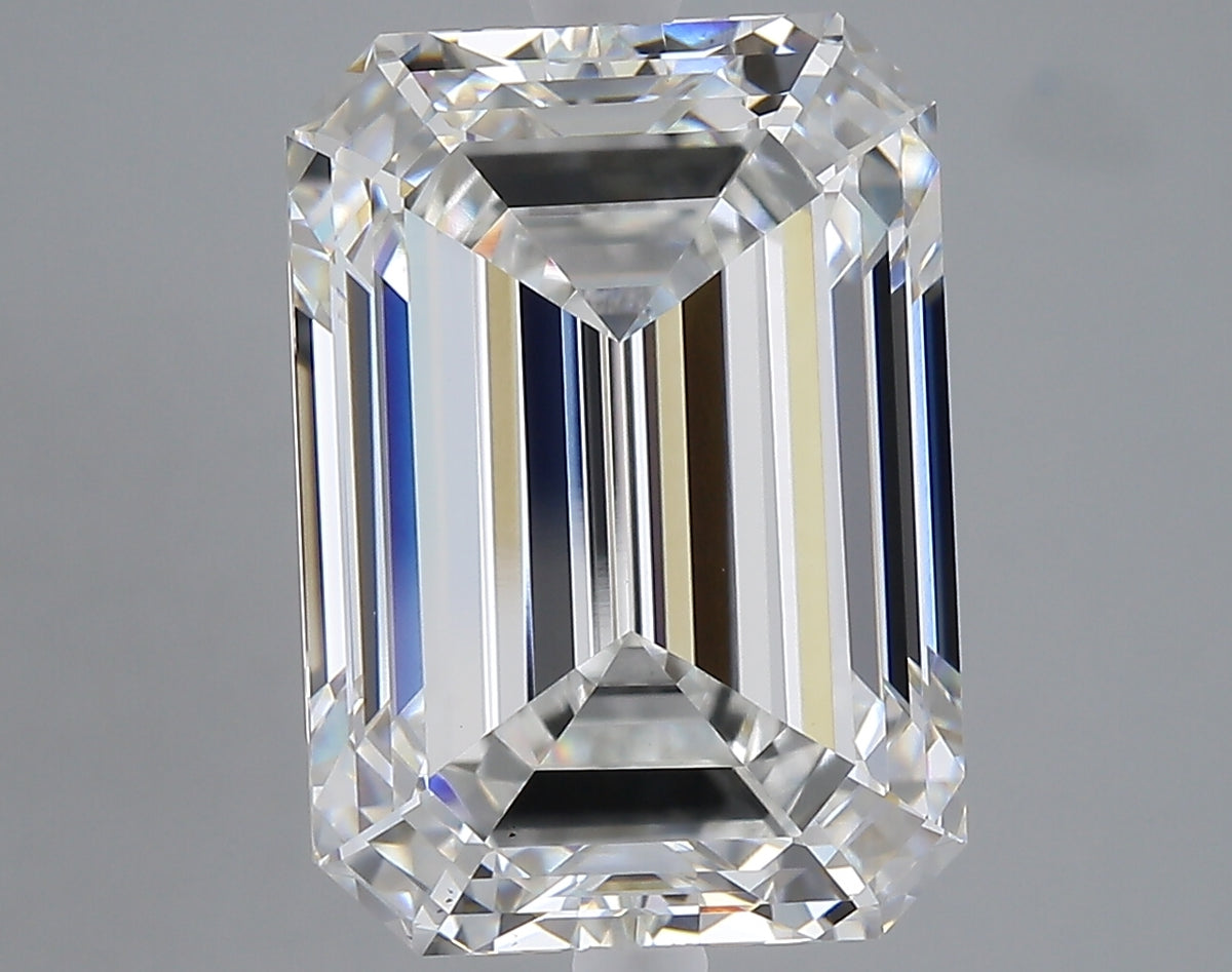 9.09 carat emerald lab grown diamond F color VS1 clarity