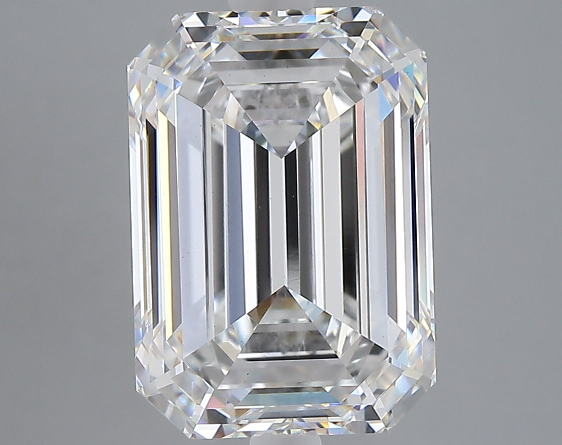 6.05 carat emerald lab grown diamond E color VVS2 clarity