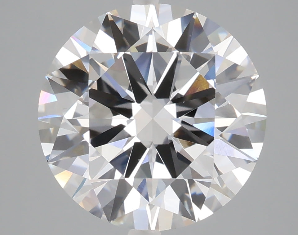 5.00 carat round lab grown diamond E color VVS2 clarity