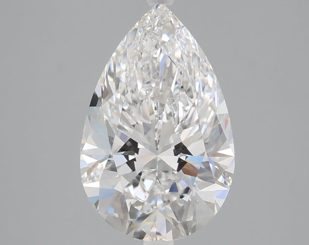 2.53 carat pear lab grown diamond D color VVS2 clarity