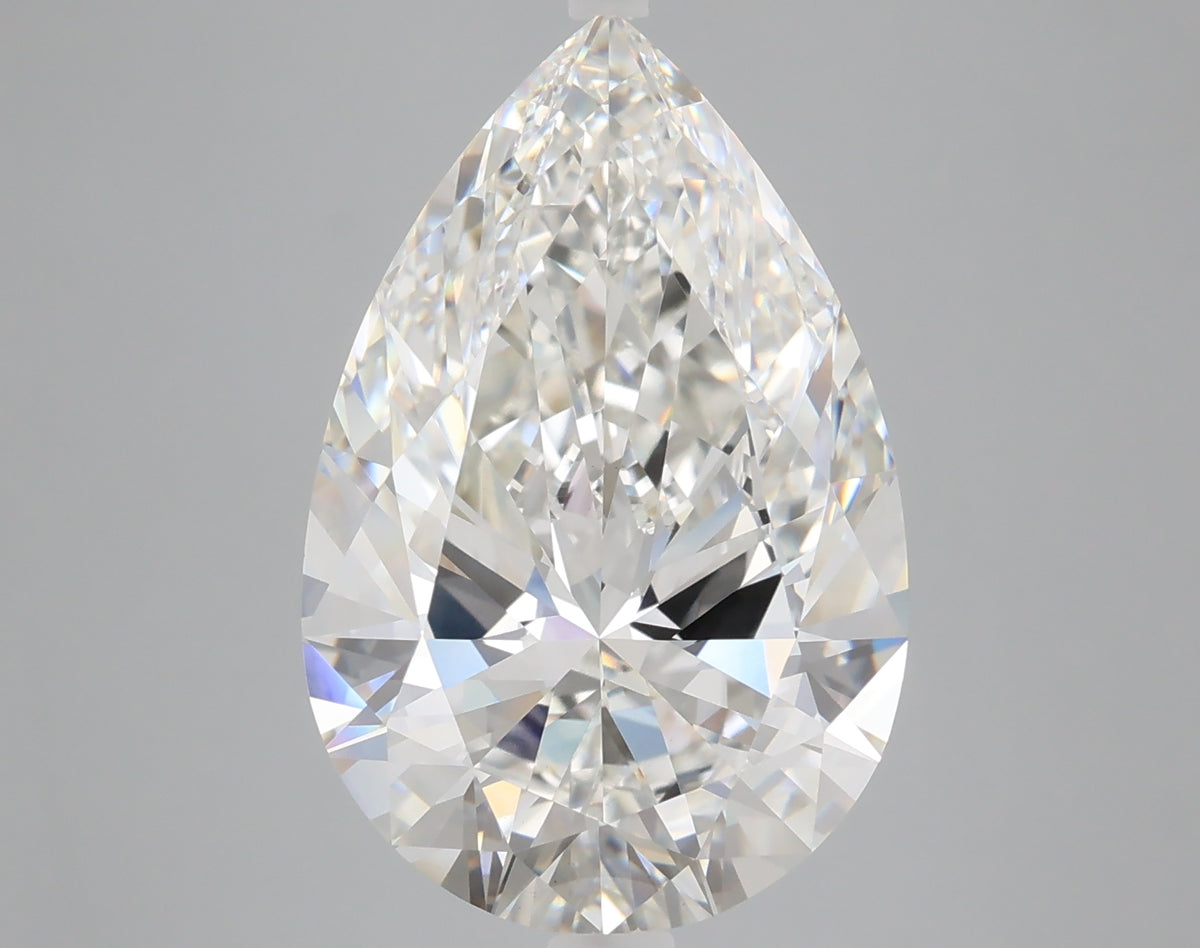 7.07 carat pear lab grown diamond F color VVS2 clarity