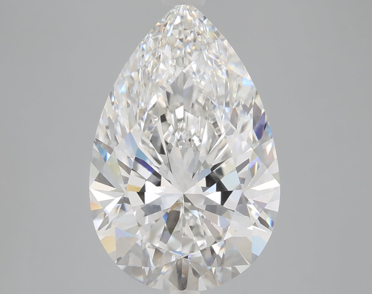 5.20 carat pear lab grown diamond E color VVS2 clarity