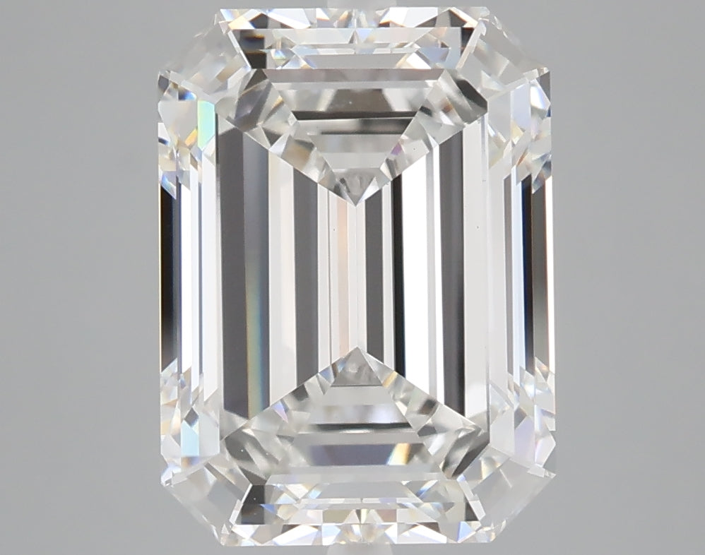 5.08 carat emerald lab grown diamond E color VVS2 clarity