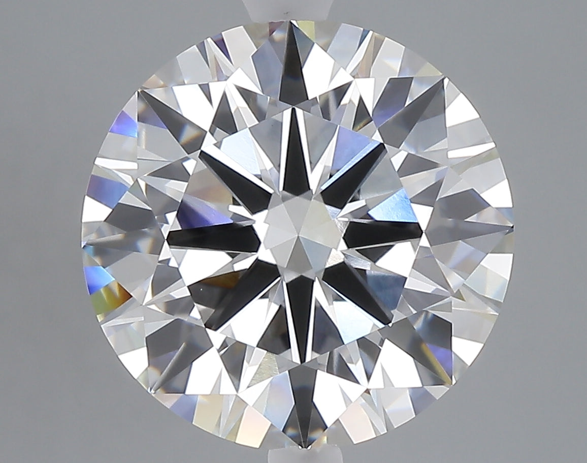 6.92 carat round lab grown diamond F color VVS2 clarity