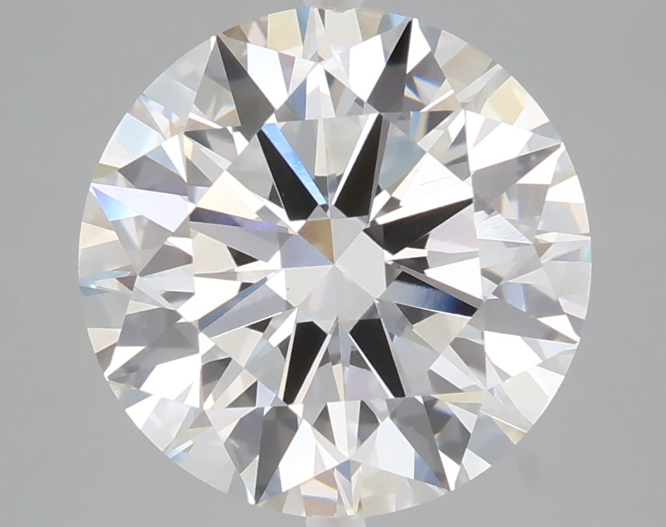 5.02 carat round lab grown diamond E color VVS2 clarity