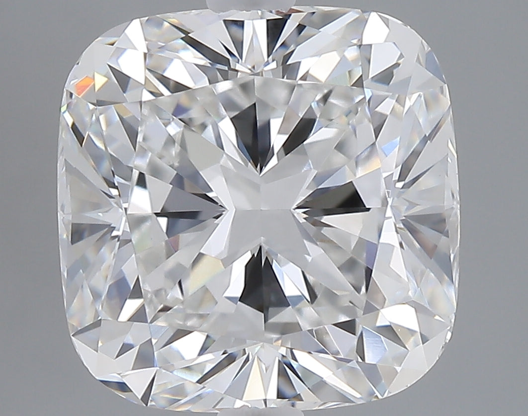 4.06 carat cushion lab grown diamond E color VVS2 clarity