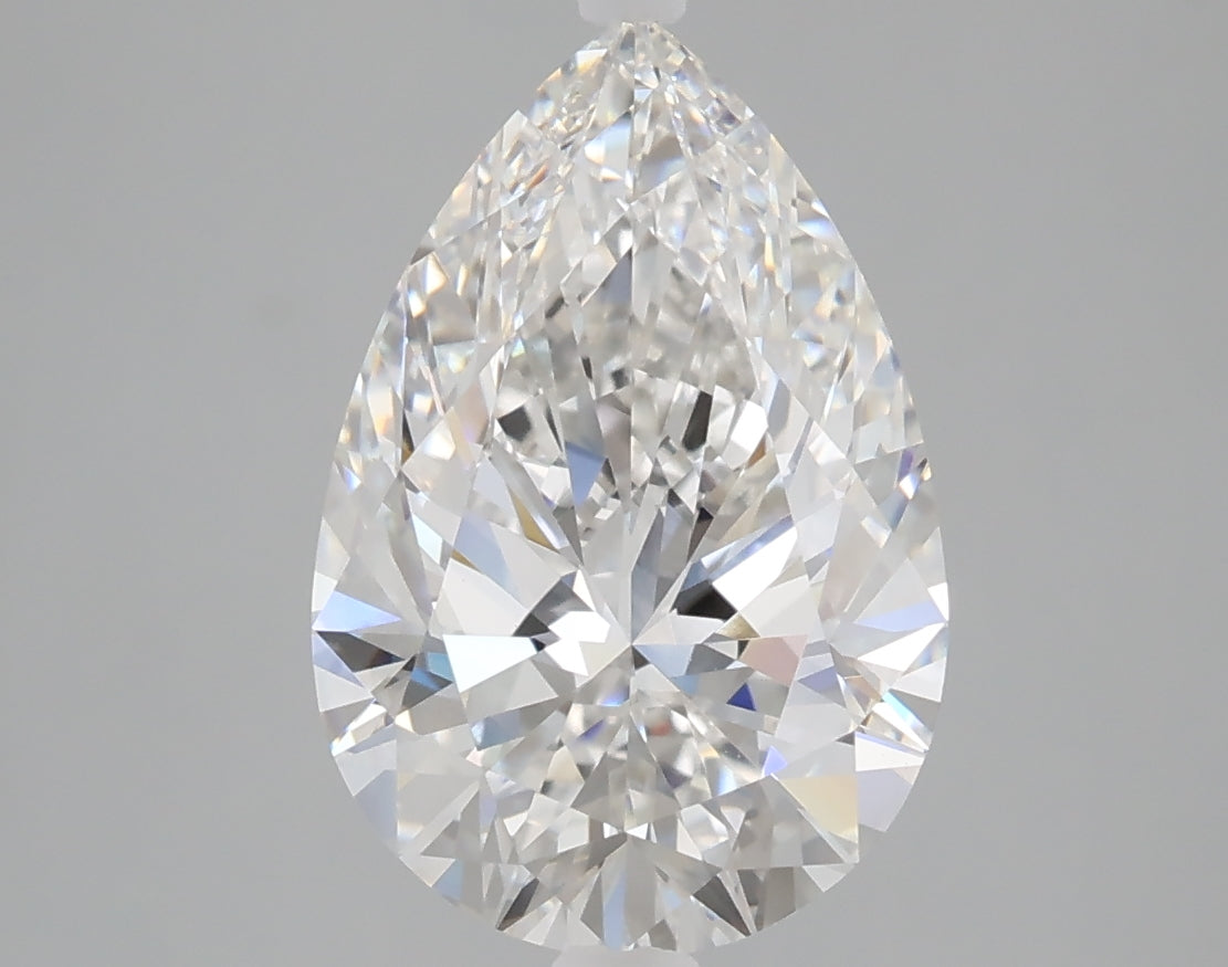 3.56 carat pear lab grown diamond E color VVS2 clarity