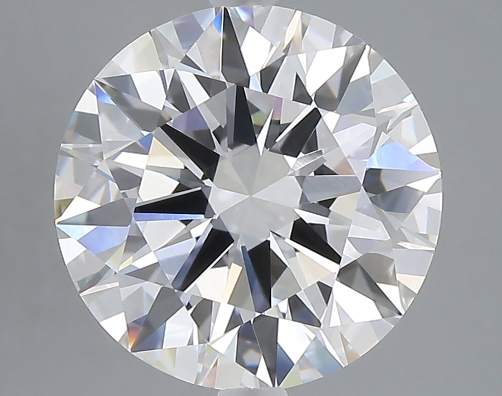 5.04 carat round lab grown diamond F color VVS2 clarity