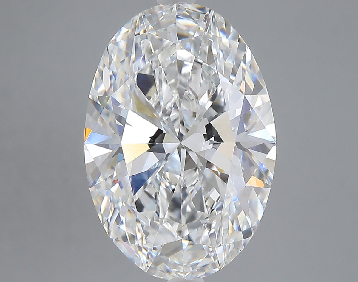 6.04 carat oval lab grown diamond E color VS1 clarity