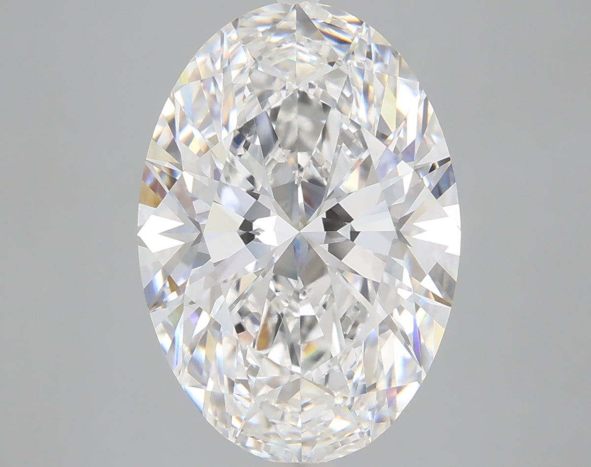 6.06 carat oval lab grown diamond E color VVS2 clarity