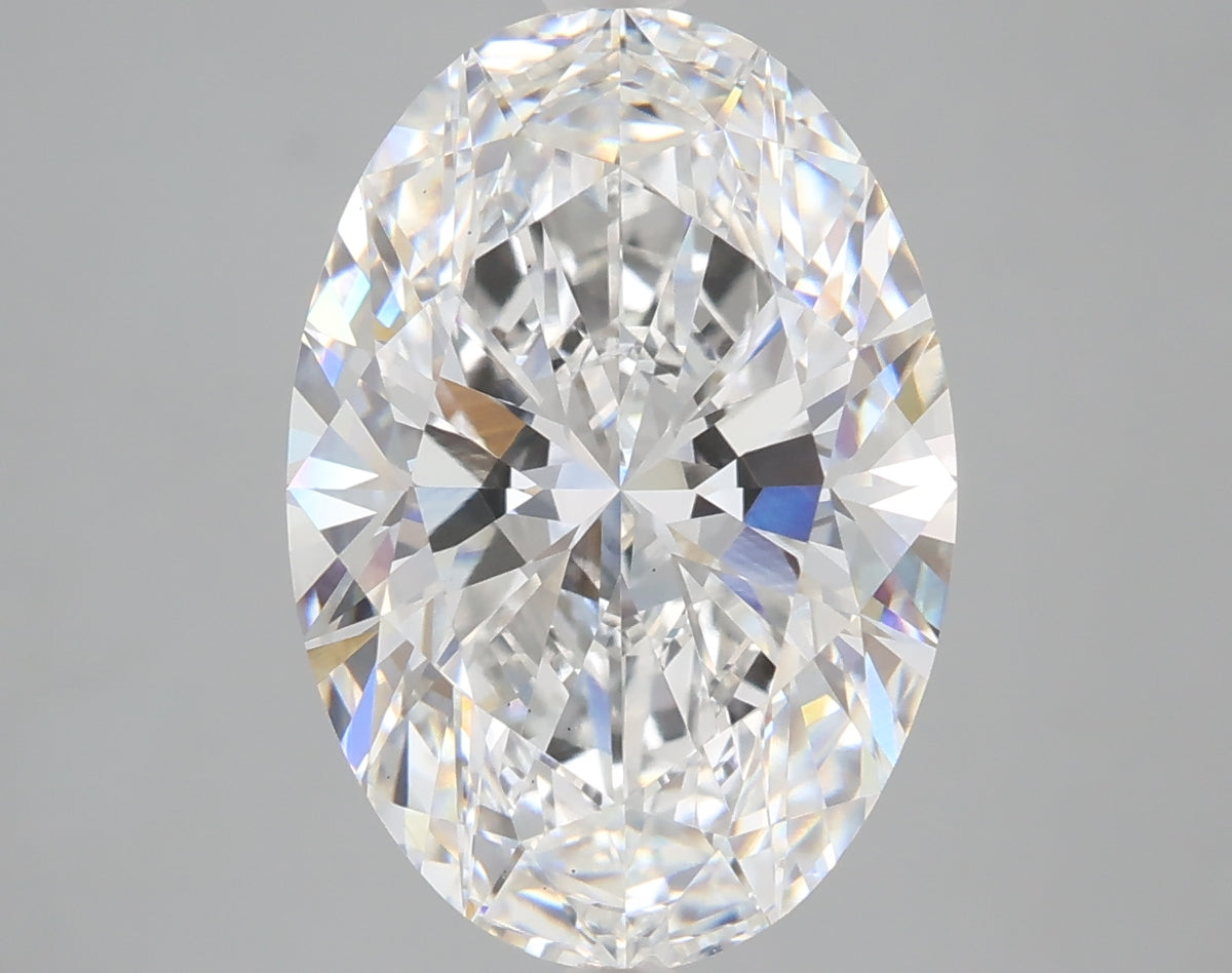 6.03 carat oval lab grown diamond E color VS1 clarity